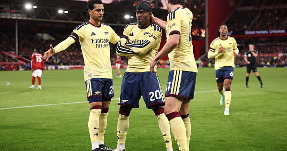 The champions were far from their fluent best, managing just one shot on target in a scrappy encounter, yet the three points moved Mikel Arteta’s side back into second place.